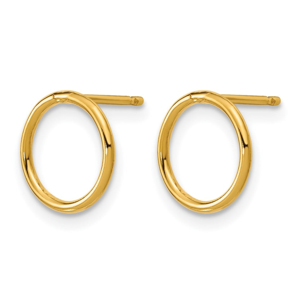 1/20 14K Gold Filled 10mm Open Circle Post Earrings