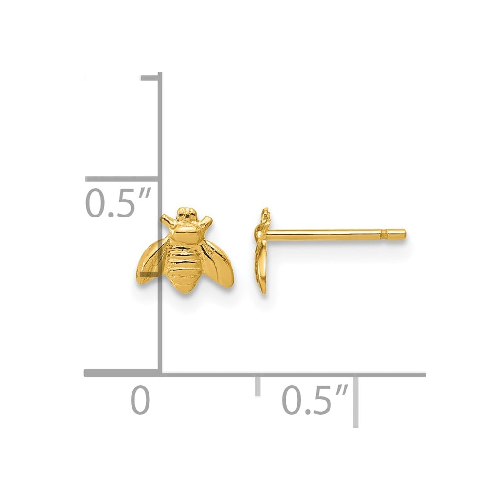 1/20 14K Gold Filled 5.5 x 6.3mm Bee Post Earrings