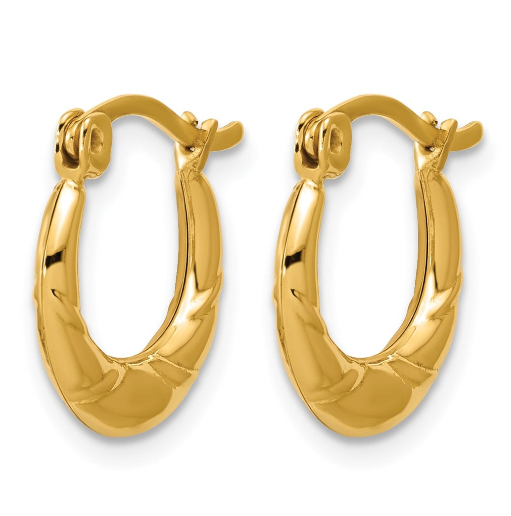1/20 14K Gold Filled Graduated Scalloped Hoop Earrings
