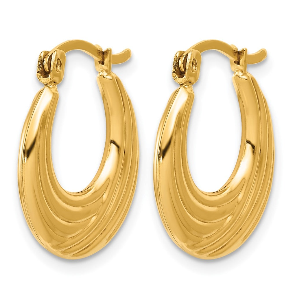 1/20 14K Gold Filled Twisted Graduated Hoop Earrings