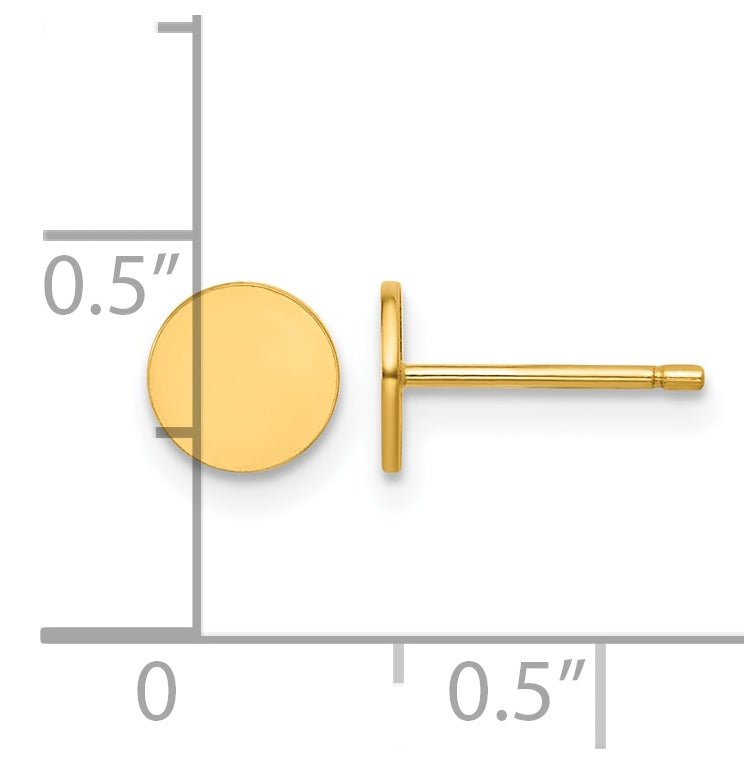 1/20 14K Gold Filled Circle Post Earrings