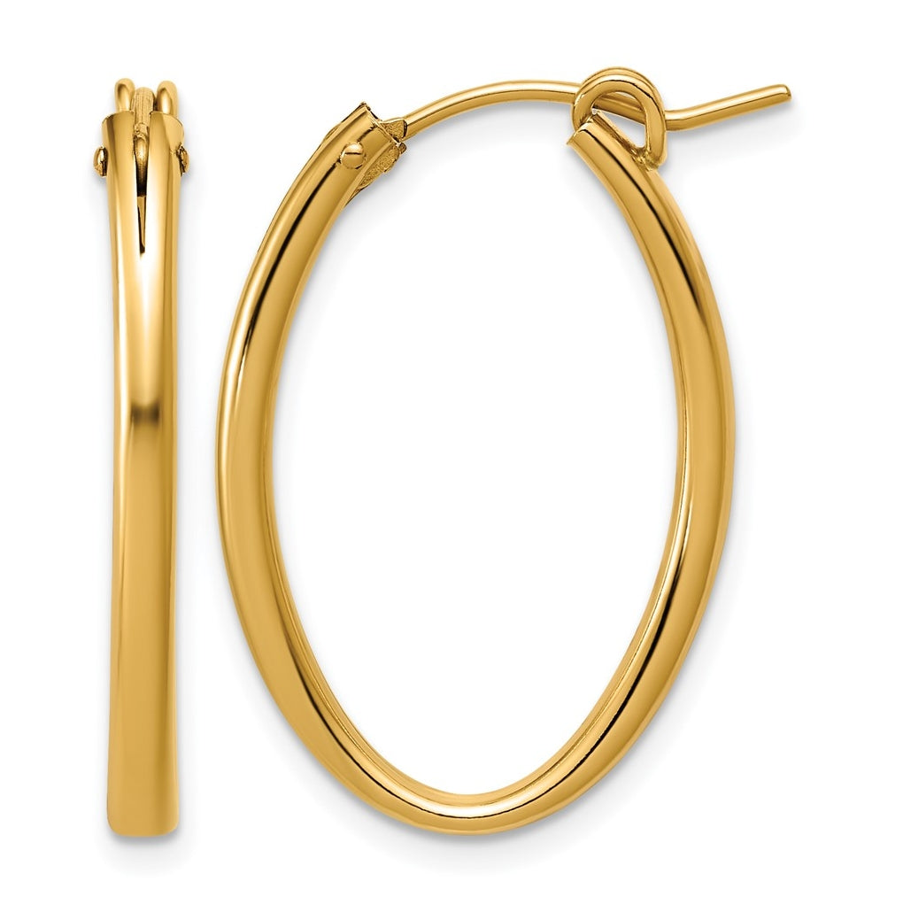 1/20 14K Gold Filled Oval Eurowire Hoop Earrings
