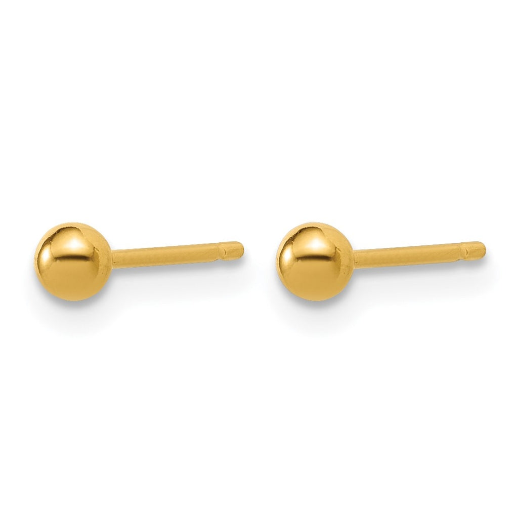 1/20 14K Gold Filled 3mm Ball Post Earrings