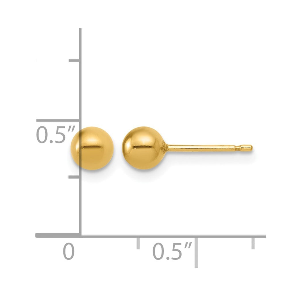 1/20 14K Gold Filled 5mm Ball Post Earrings