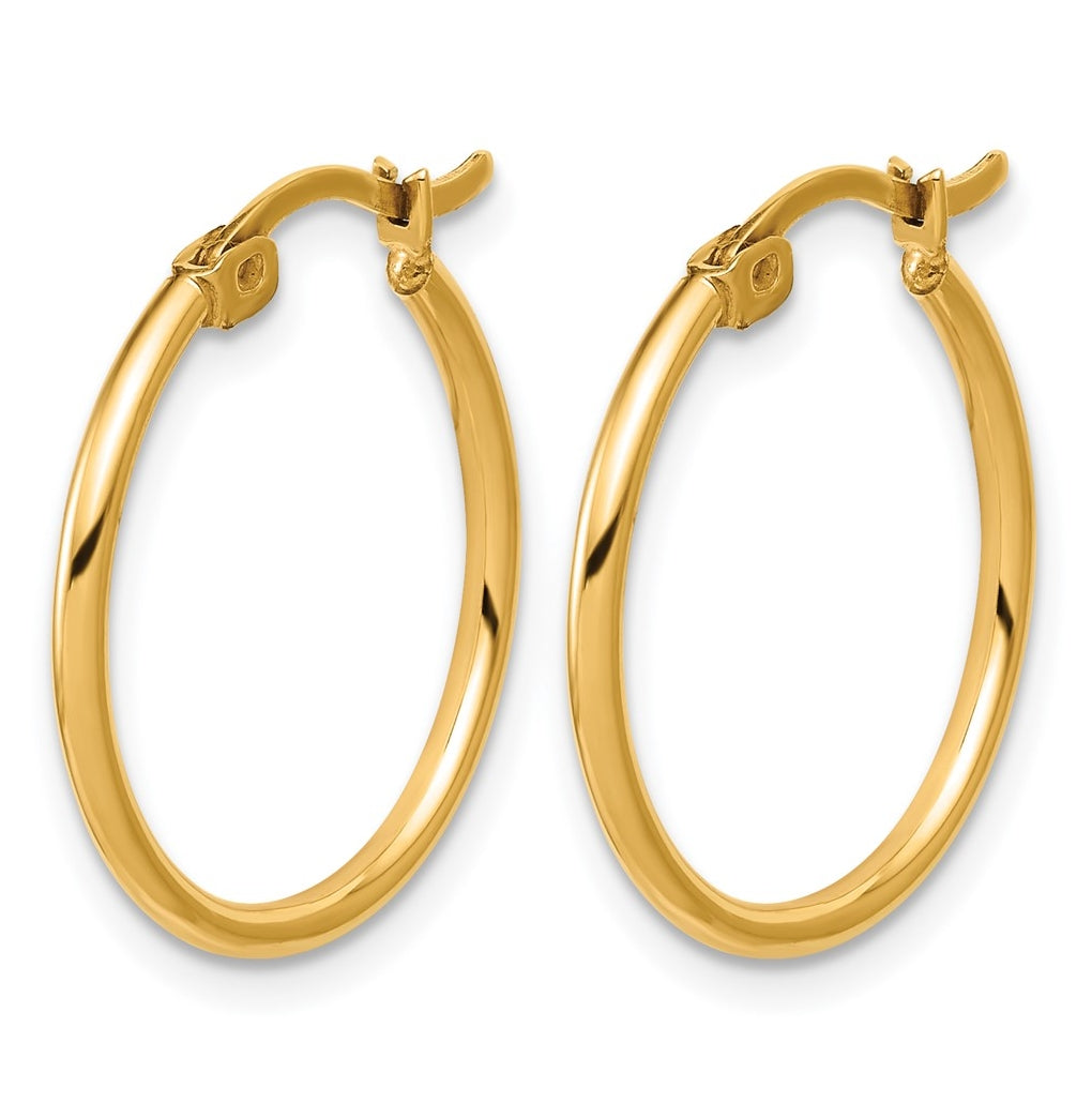 1/20 14K Gold Filled 1.5x20mm Round Tube Hoop Earrings