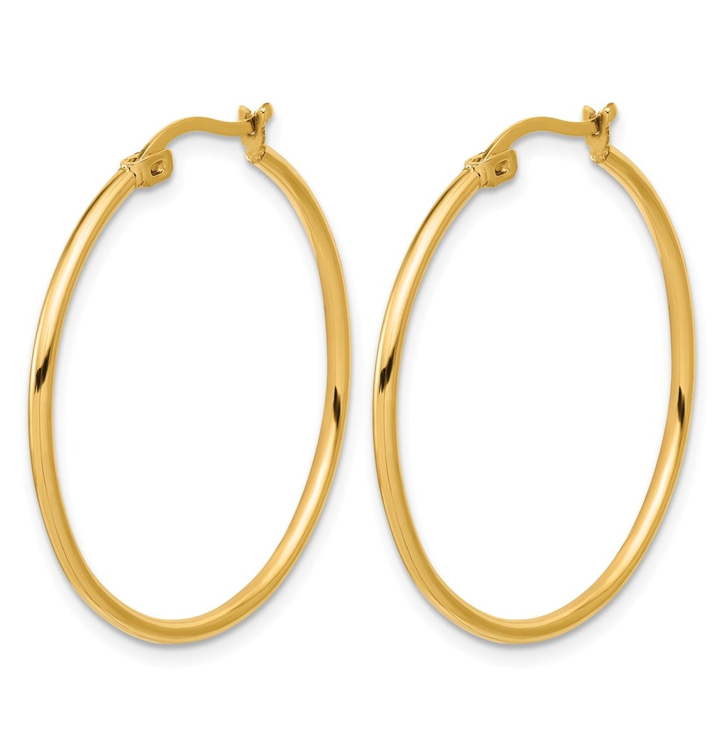 1/20 14K Gold Filled 1.5x30mm Round Tube Hoop Earrings