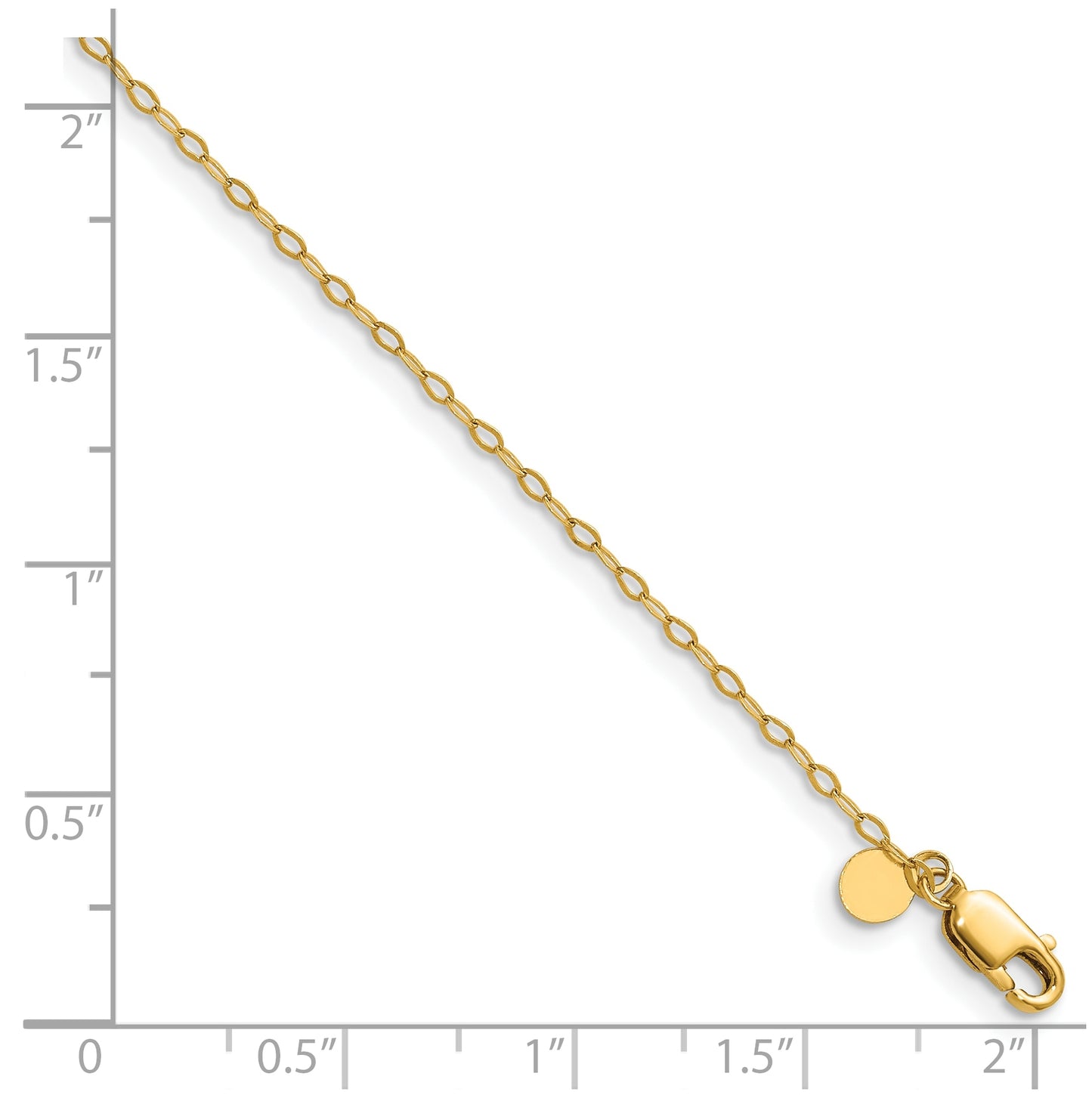 1/20 14K Gold Filled Flat Cable with Lobster Clasp Chain