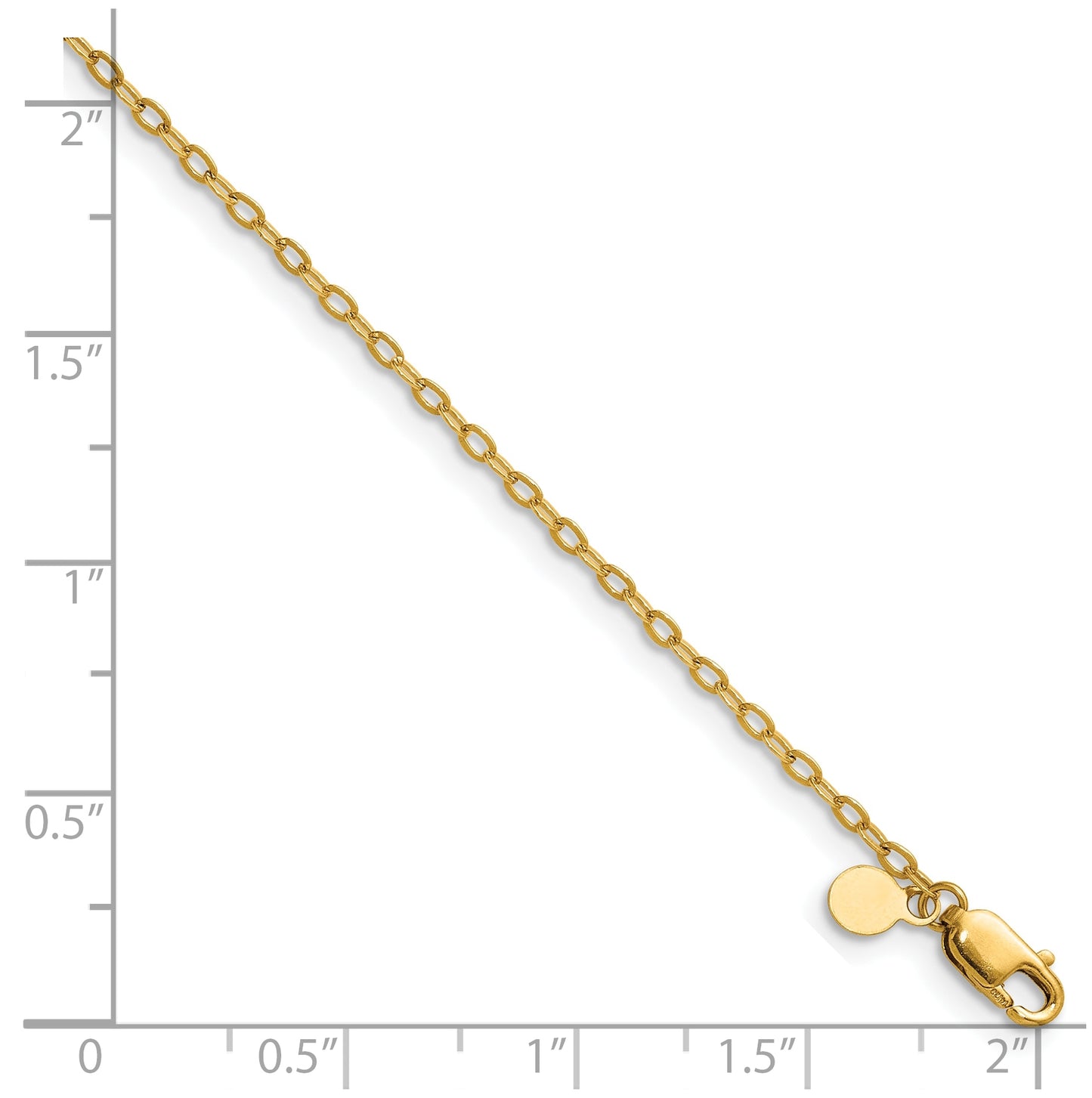 1/20 14K Gold Filled Flat Cable with Lobster Clasp Chain