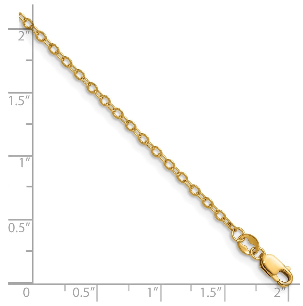 1/20 14K Gold Filled Flat Cable with Lobster Clasp Chain
