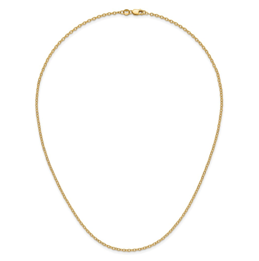 1/20 14K Gold Filled Flat Cable with Lobster Clasp Chain