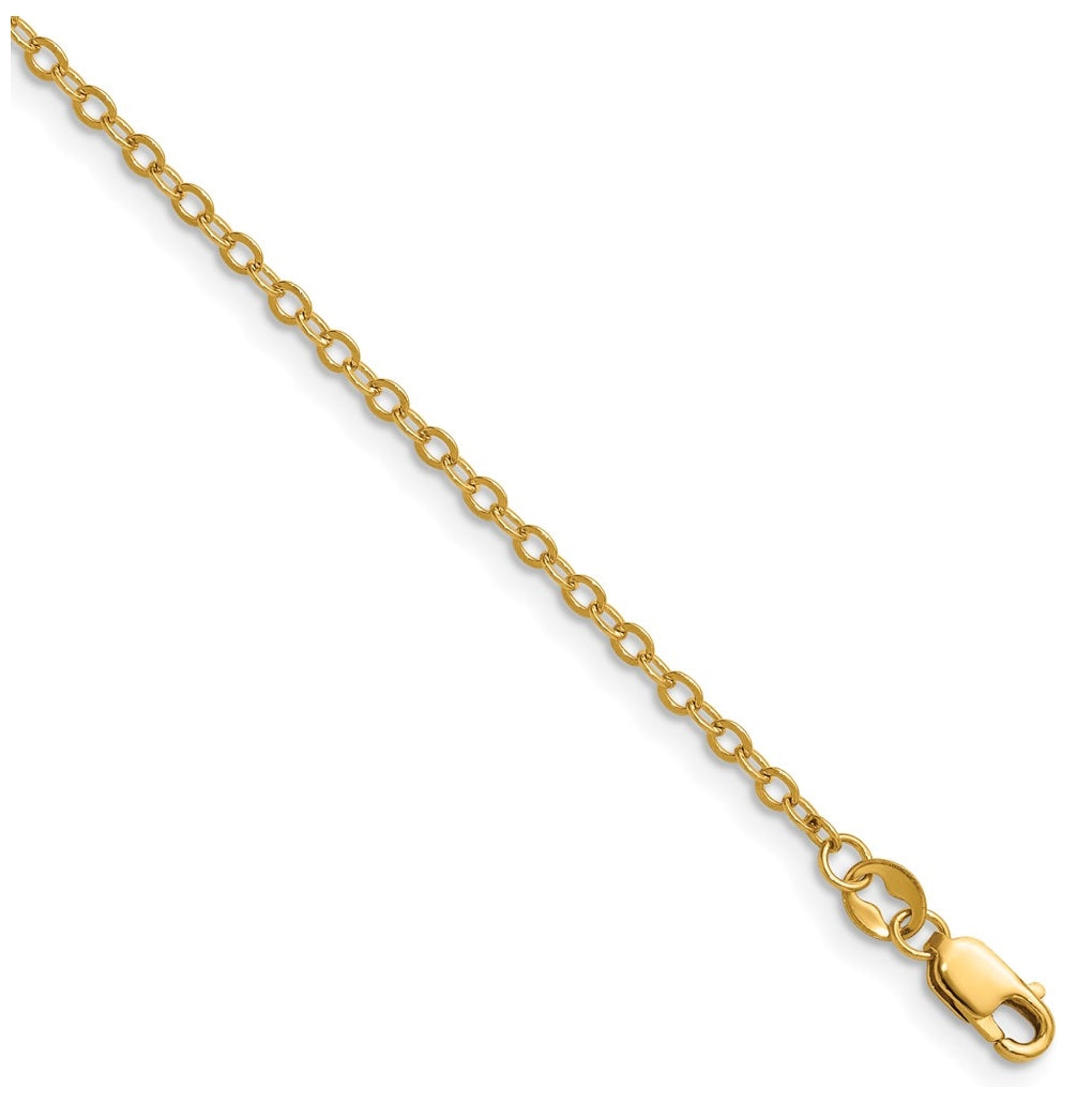1/20 14K Gold Filled Flat Cable with Lobster Clasp Chain