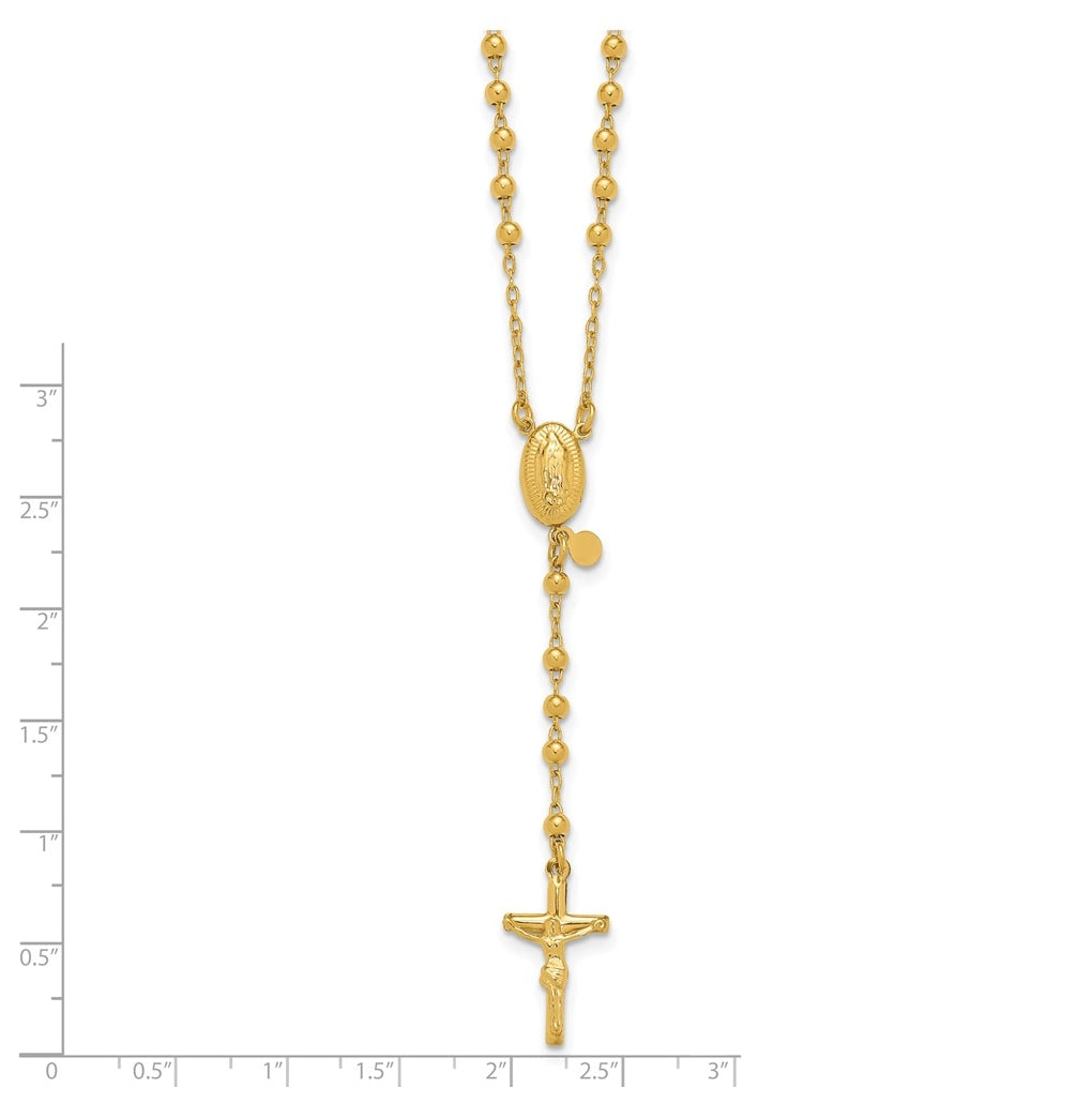 1/20 14K Gold Filled 3mm 17in Rosary Necklace