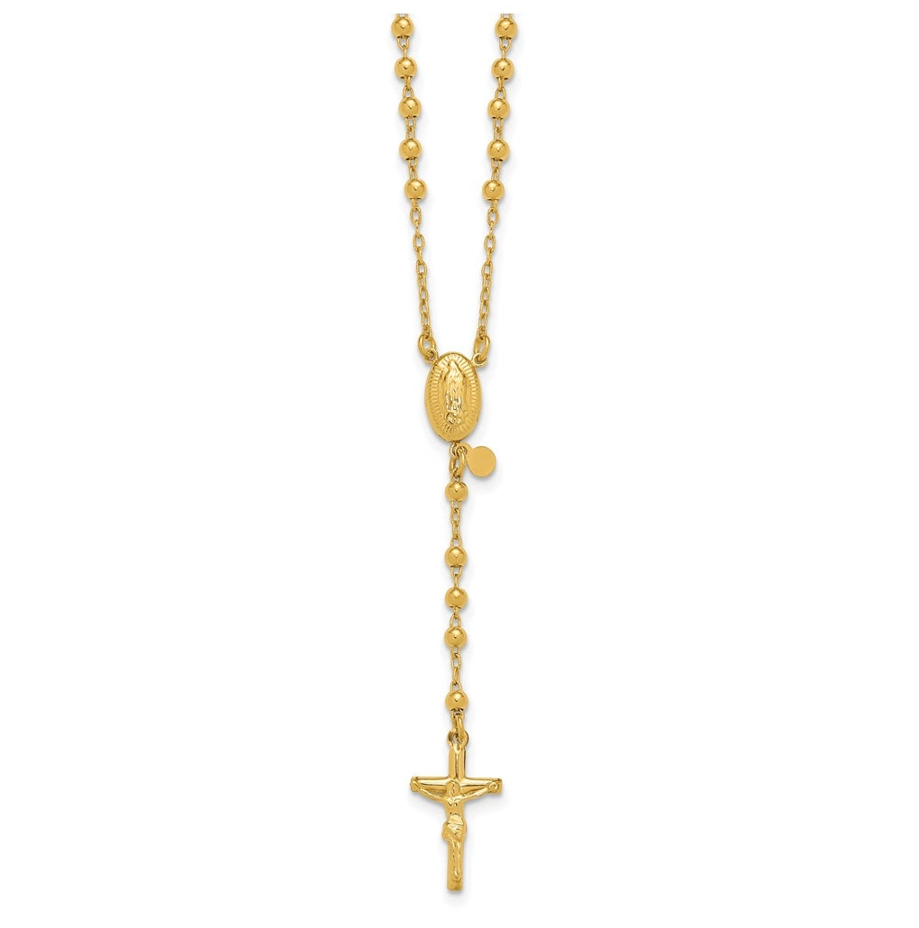 1/20 14K Gold Filled 3mm 17in Rosary Necklace