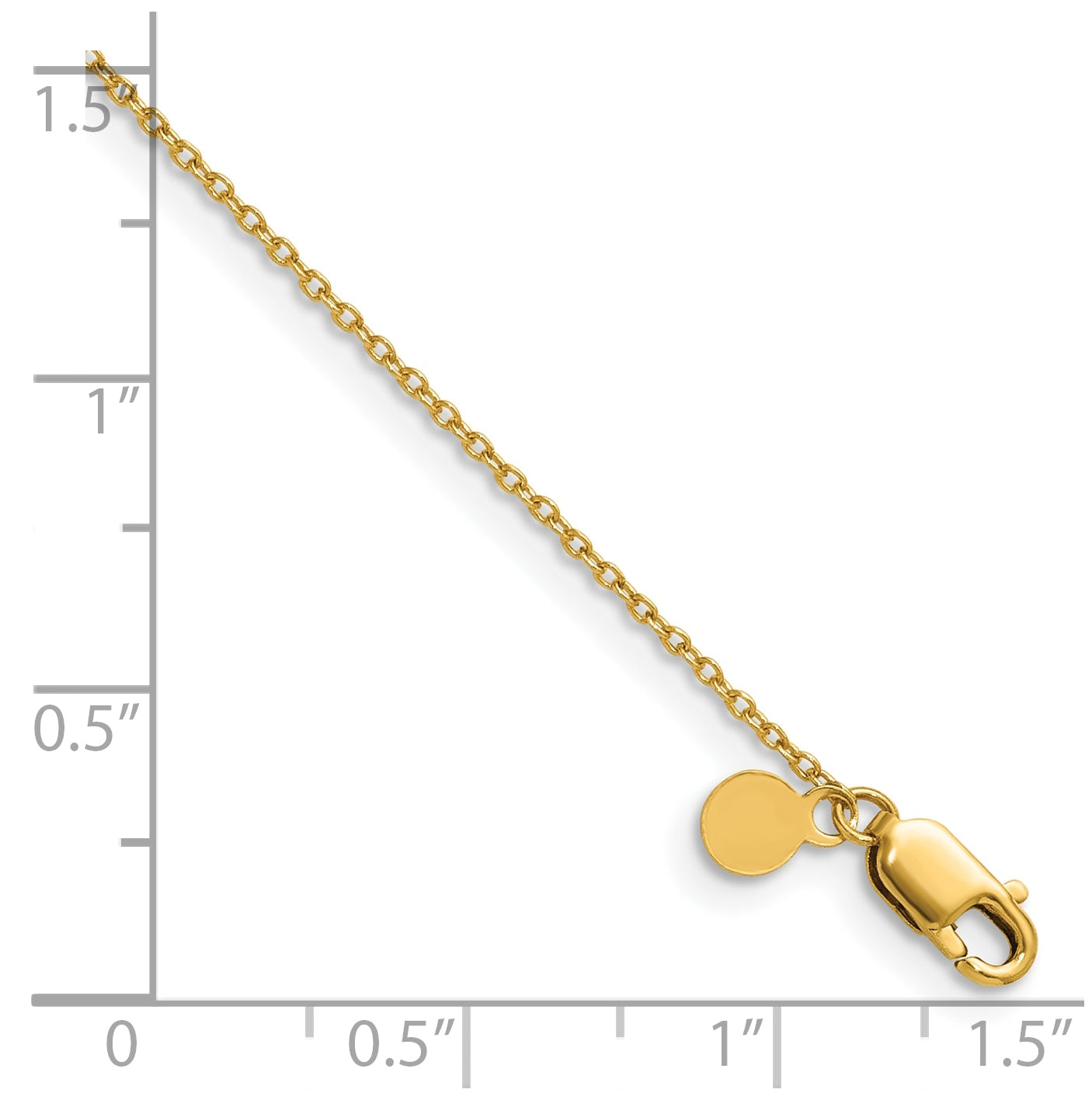 1/20 14K Gold Filled Oval Cable w/Lobster Clasp Chain