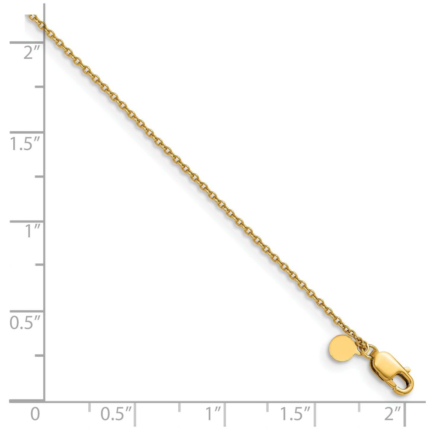 1/20 14K Gold Filled Oval Cable w/Lobster Clasp Chain