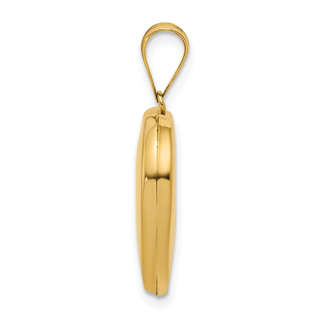 1/20 14K Gold Filled 18mm Indented Heart Pendant