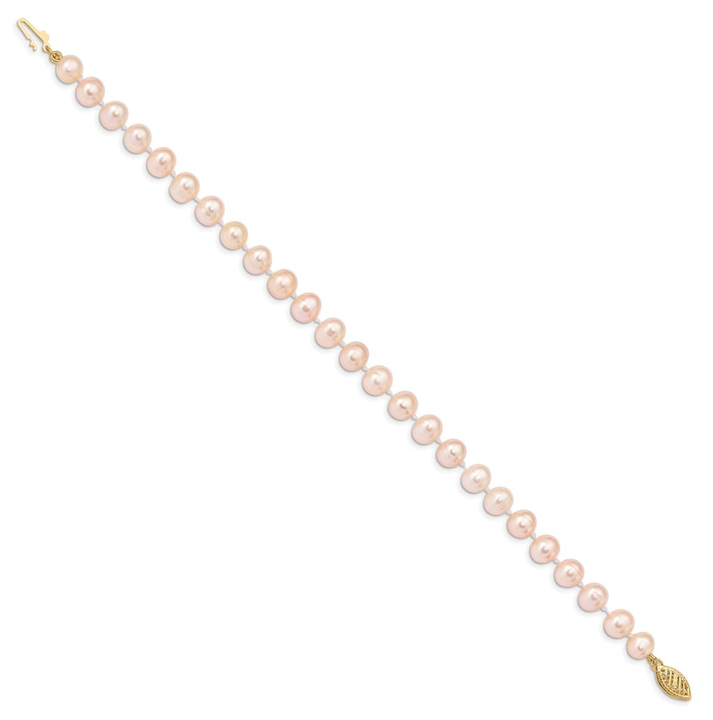 1/20 14K Gold Filled NearRound Freshwater Cultured Pearl Bracelet