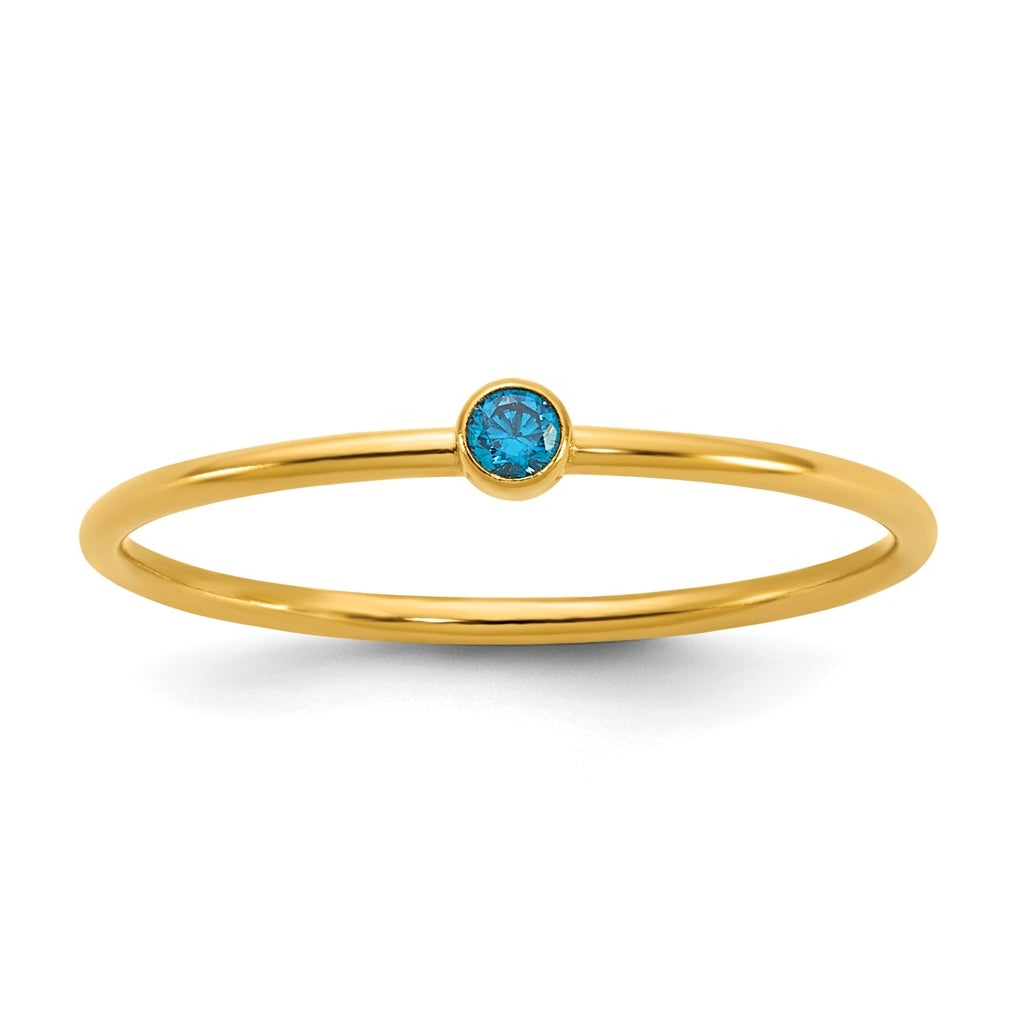 1/20 14K Gold Filled Bezel 1.0mm Stacking Ring