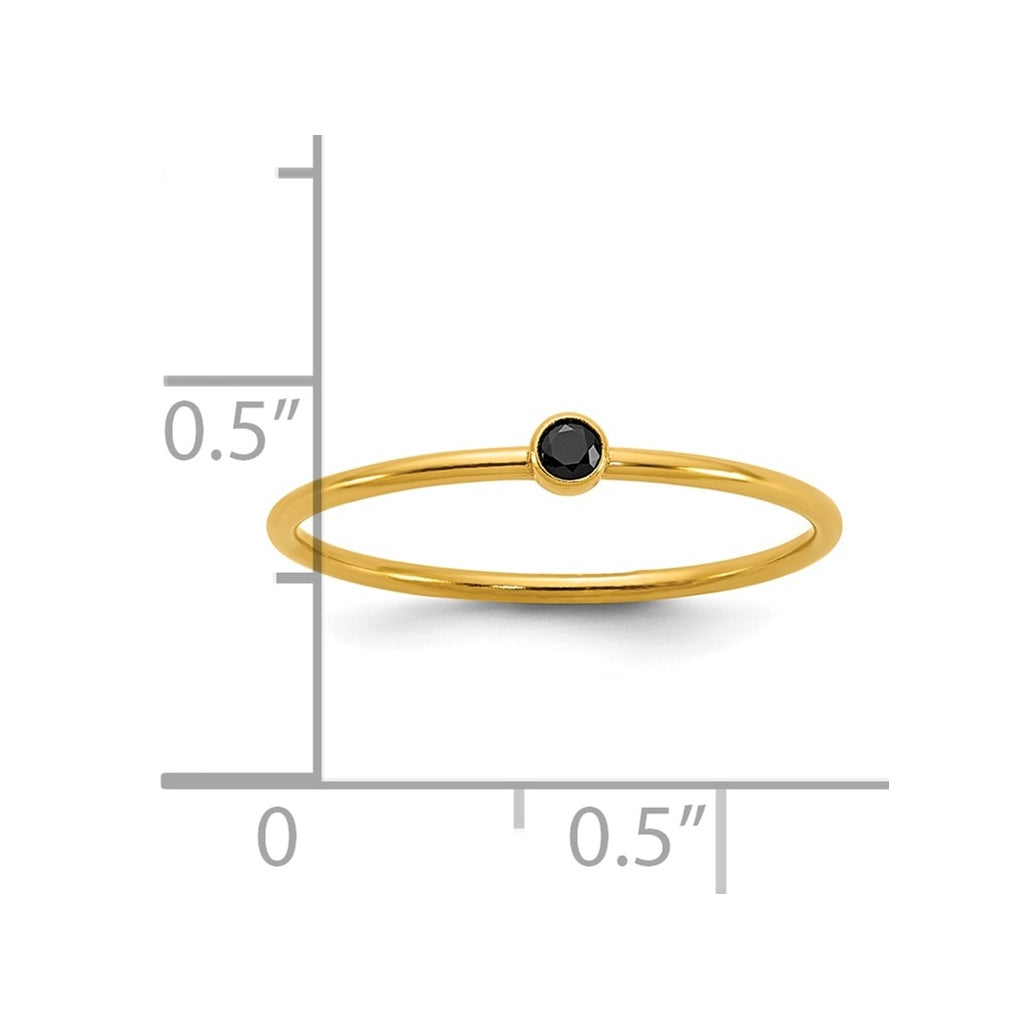 1/20 14K Gold Filled Bezel 1.0mm Stacking Ring