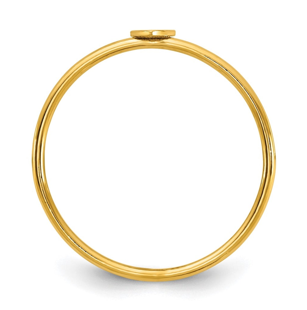 1/20 14K Gold Filled Heart 1.0mm Stacking Ring