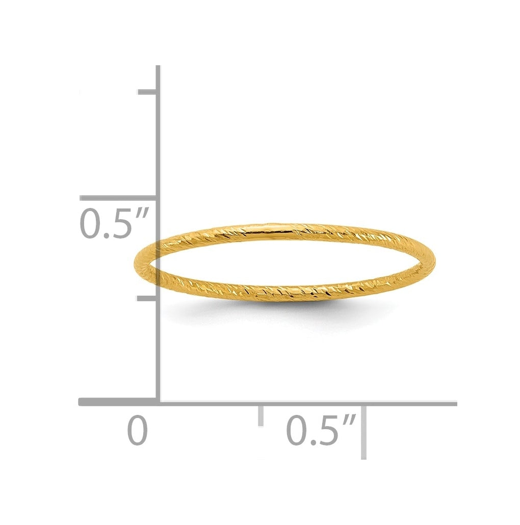1/20 14K Gold Filled Sparkle 1.0mm Stacking Ring