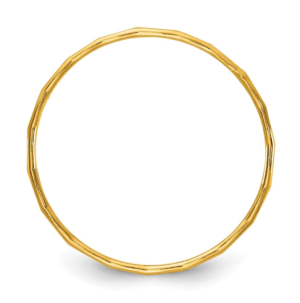 1/20 14K Gold Filled Hammered 1.25mm Stacking Ring