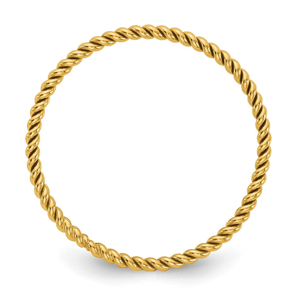 1/20 14K Gold Filled Twisted 1.20mm Stacking Ring