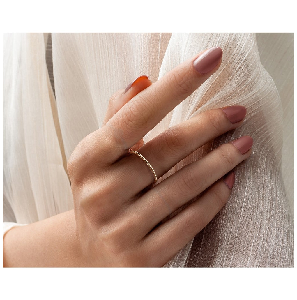 1/20 14K Gold Filled Twisted 1.20mm Stacking Ring