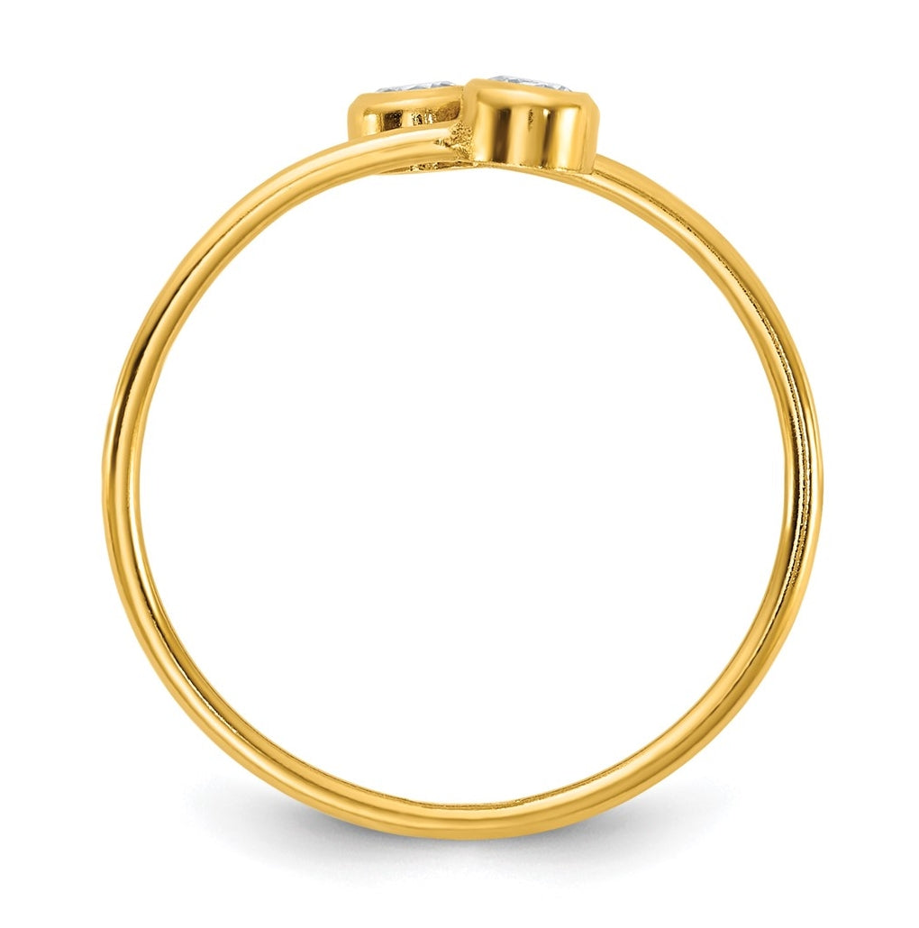 1/20 14K Gold Filled CZ 1.0mm Adjustable Ring
