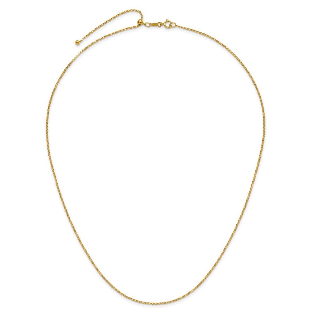 1/20 14K Gold Filled 1.30mm Adjustable Rolo 22in Chain