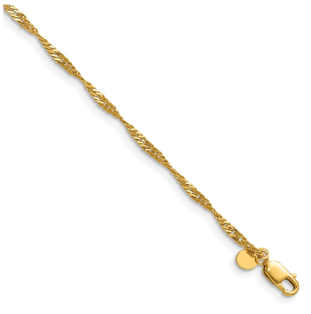 1/20 14K Gold Filled Singapore with Lobster Clasp Chain