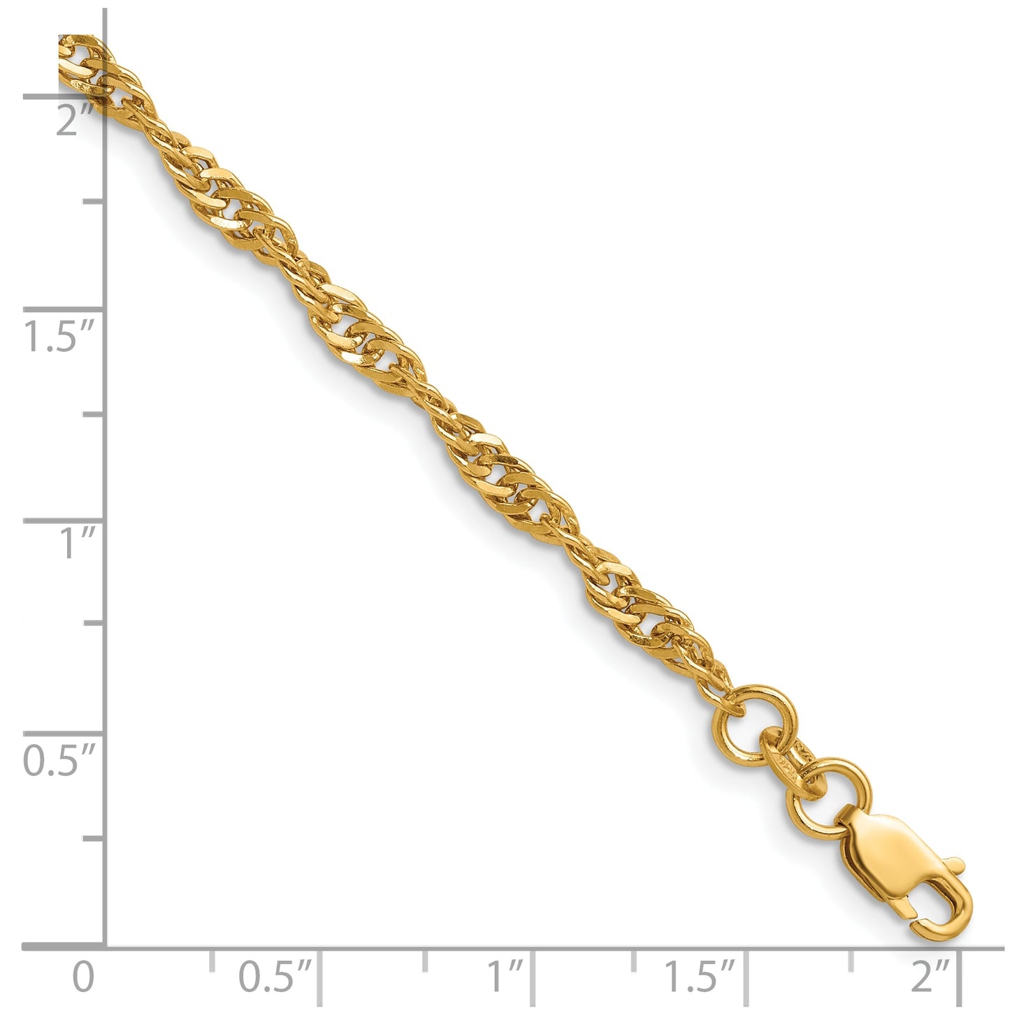1/20 14K Gold Filled Singapore with Lobster Clasp Chain