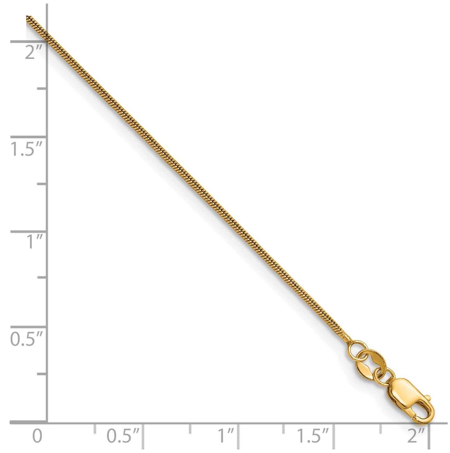 1/20 14K Gold Filled Snake with Lobster Clasp Chain
