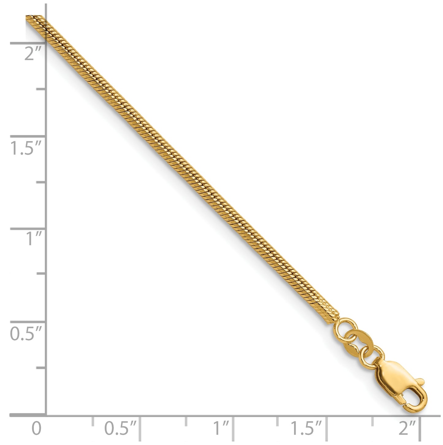 1/20 14K Gold Filled Snake with Lobster Clasp Chain