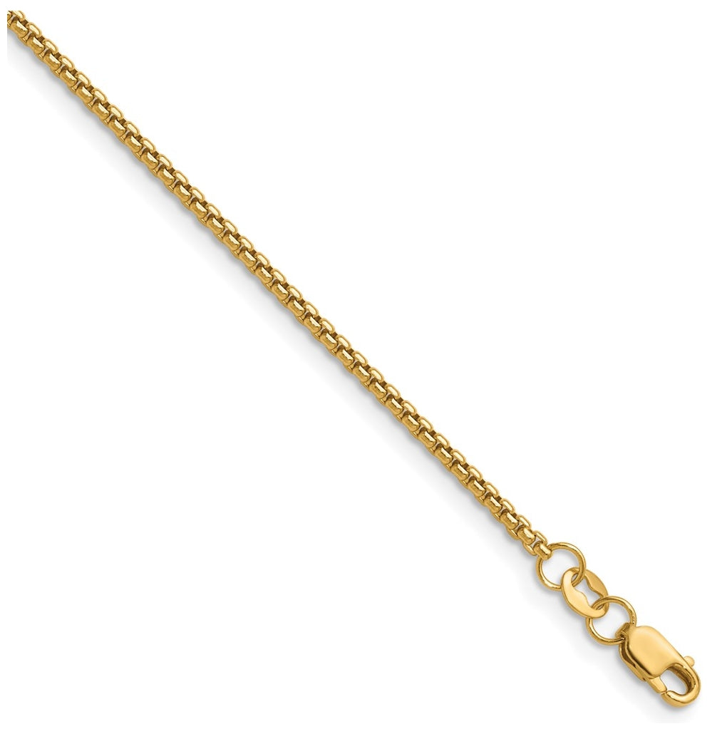 1/20 14K Gold Filled Rnd Venetian Box w/Lobster Clasp Chain