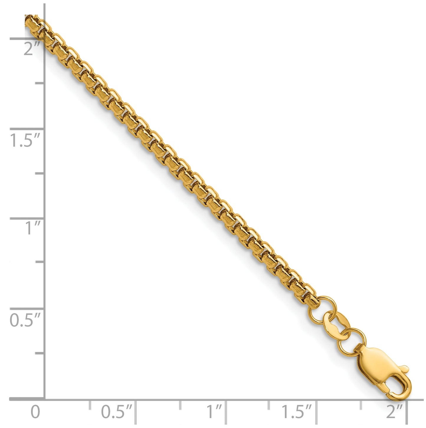 1/20 14K Gold Filled Rnd Venetian Box w/Lobster Clasp Chain