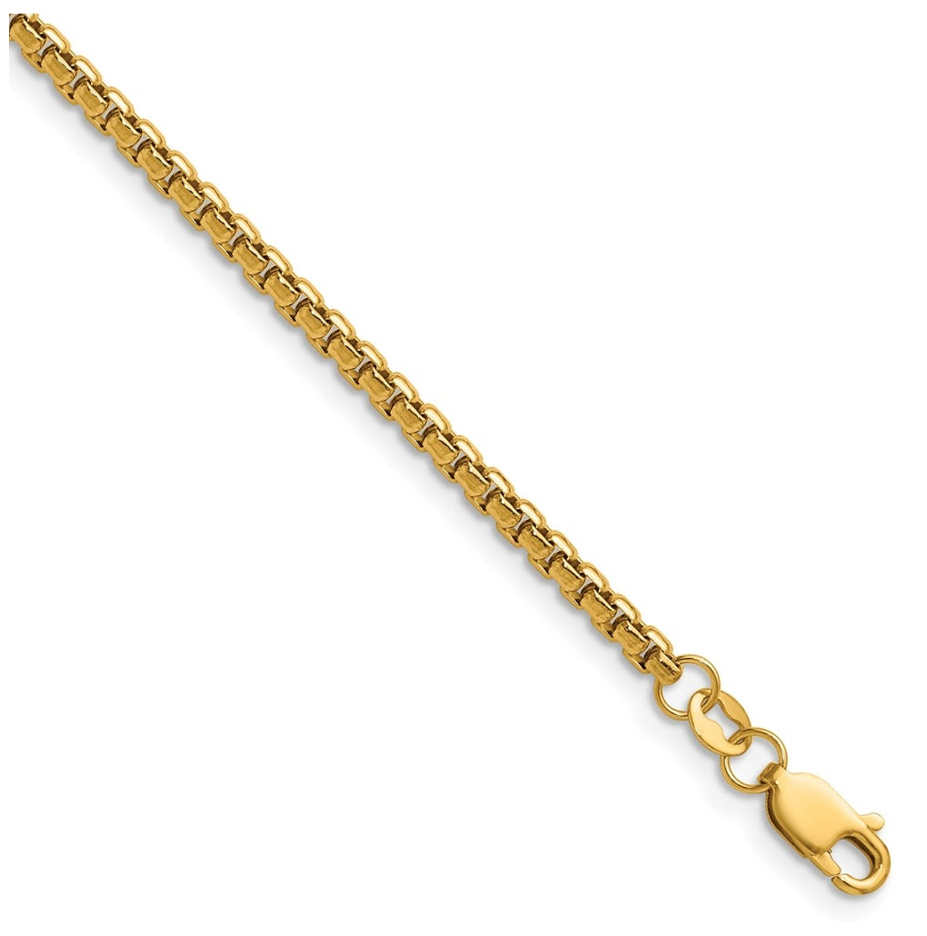 1/20 14K Gold Filled Rnd Venetian Box w/Lobster Clasp Chain
