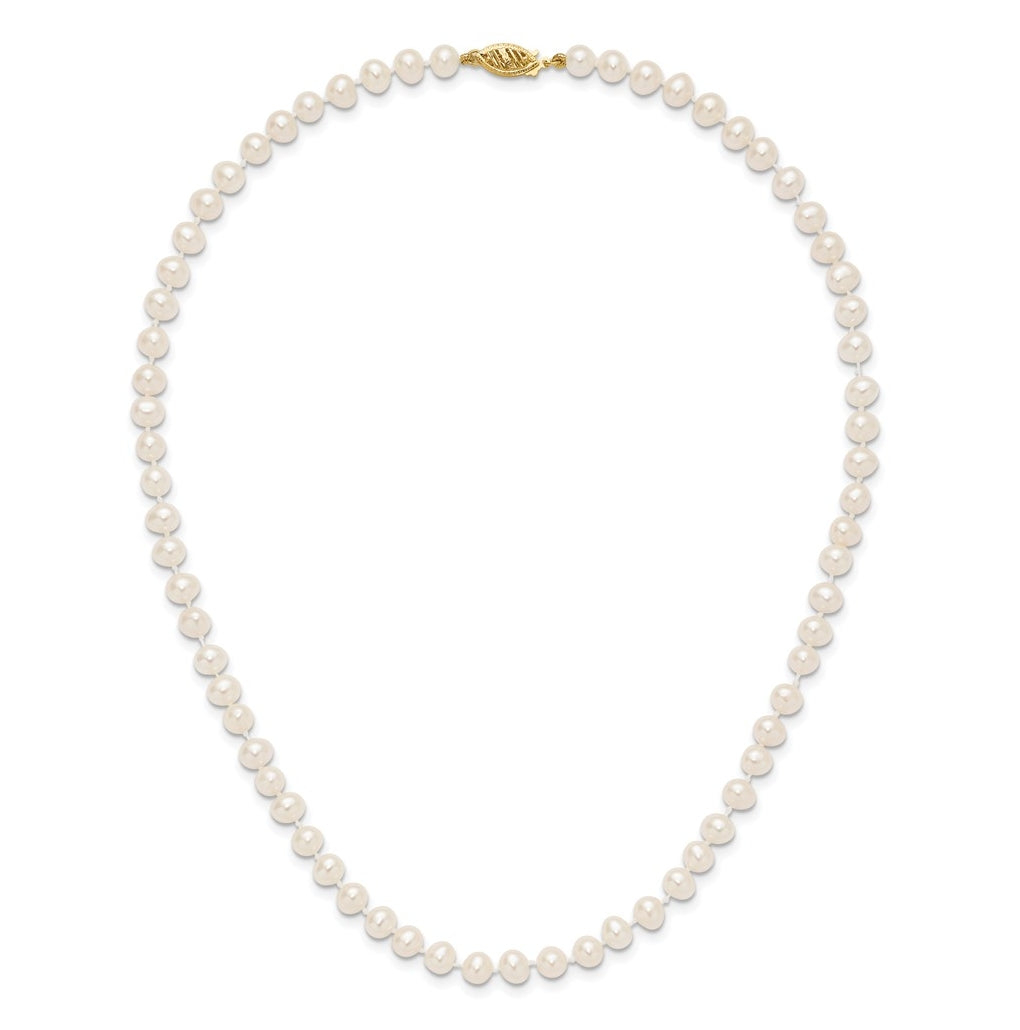 1/20 14K Gold Filled NearRound Freshwater Cultured Pearl Necklace