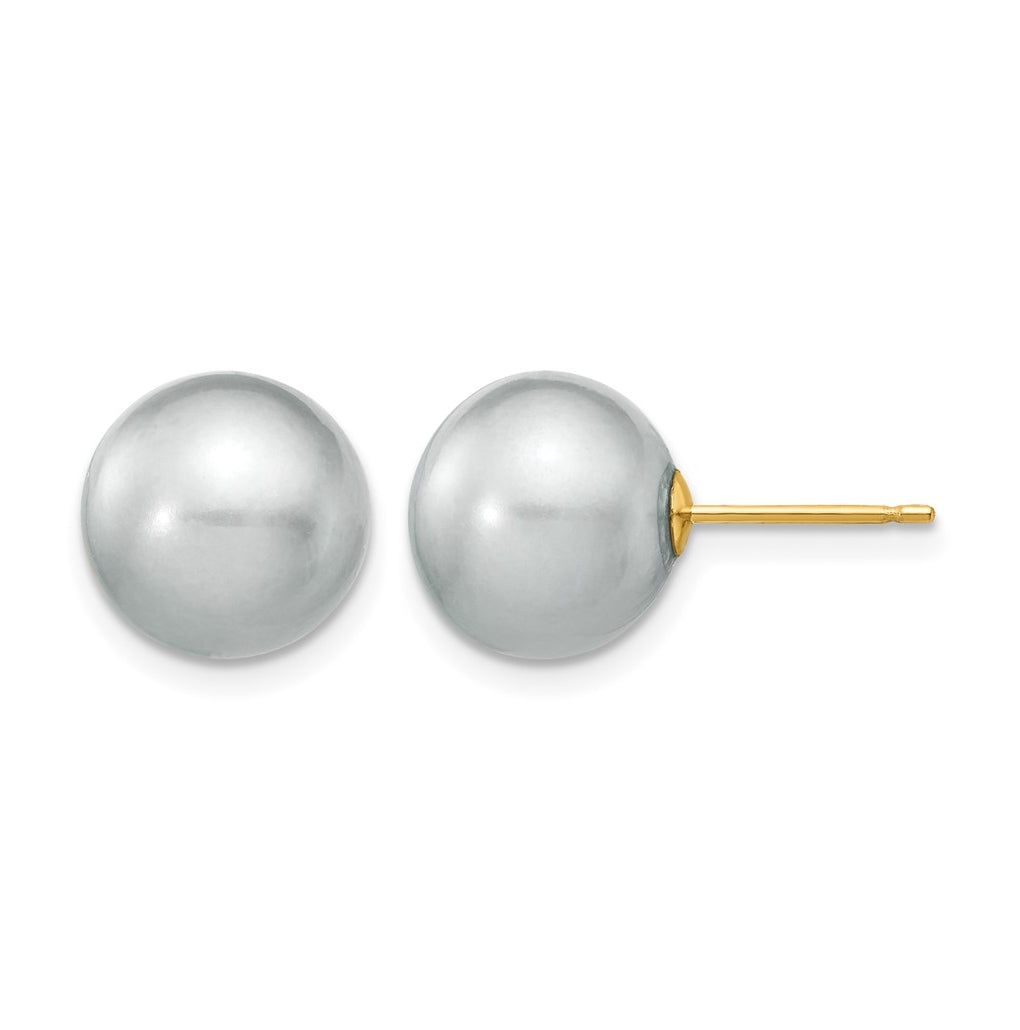 1/20 14K Gold Filled Round FWC Pearl Stud Post Earrings