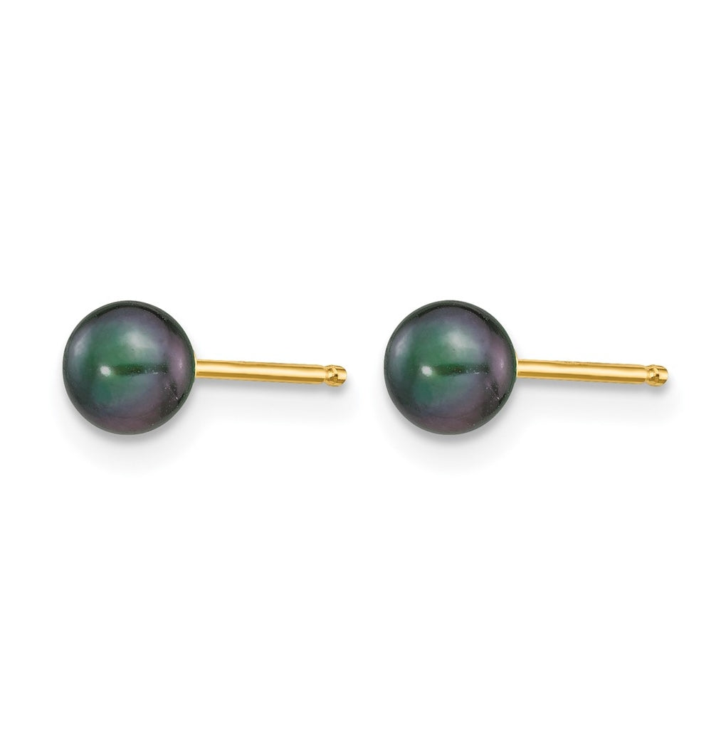 1/20 14K Gold Filled Round FWC Pearl Stud Post Earrings