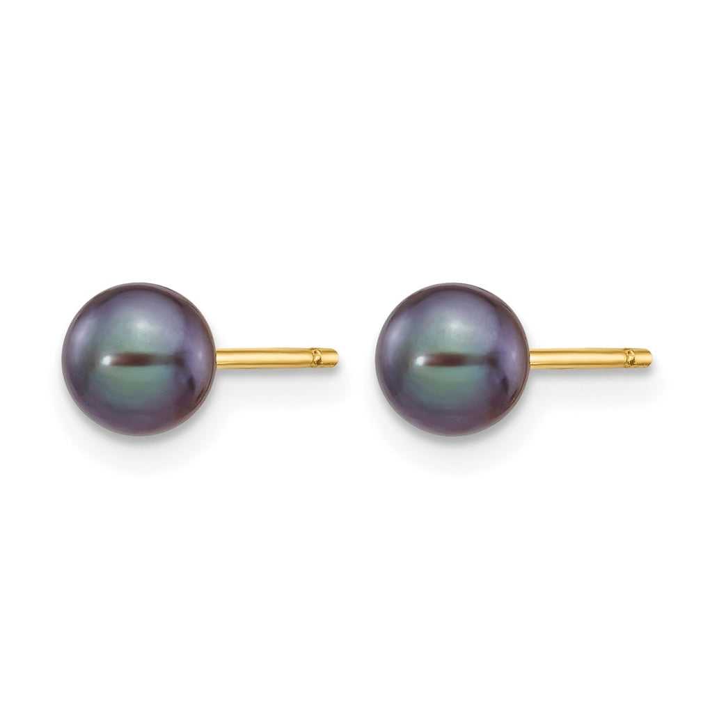 1/20 14K Gold Filled Round FWC Pearl Stud Post Earrings