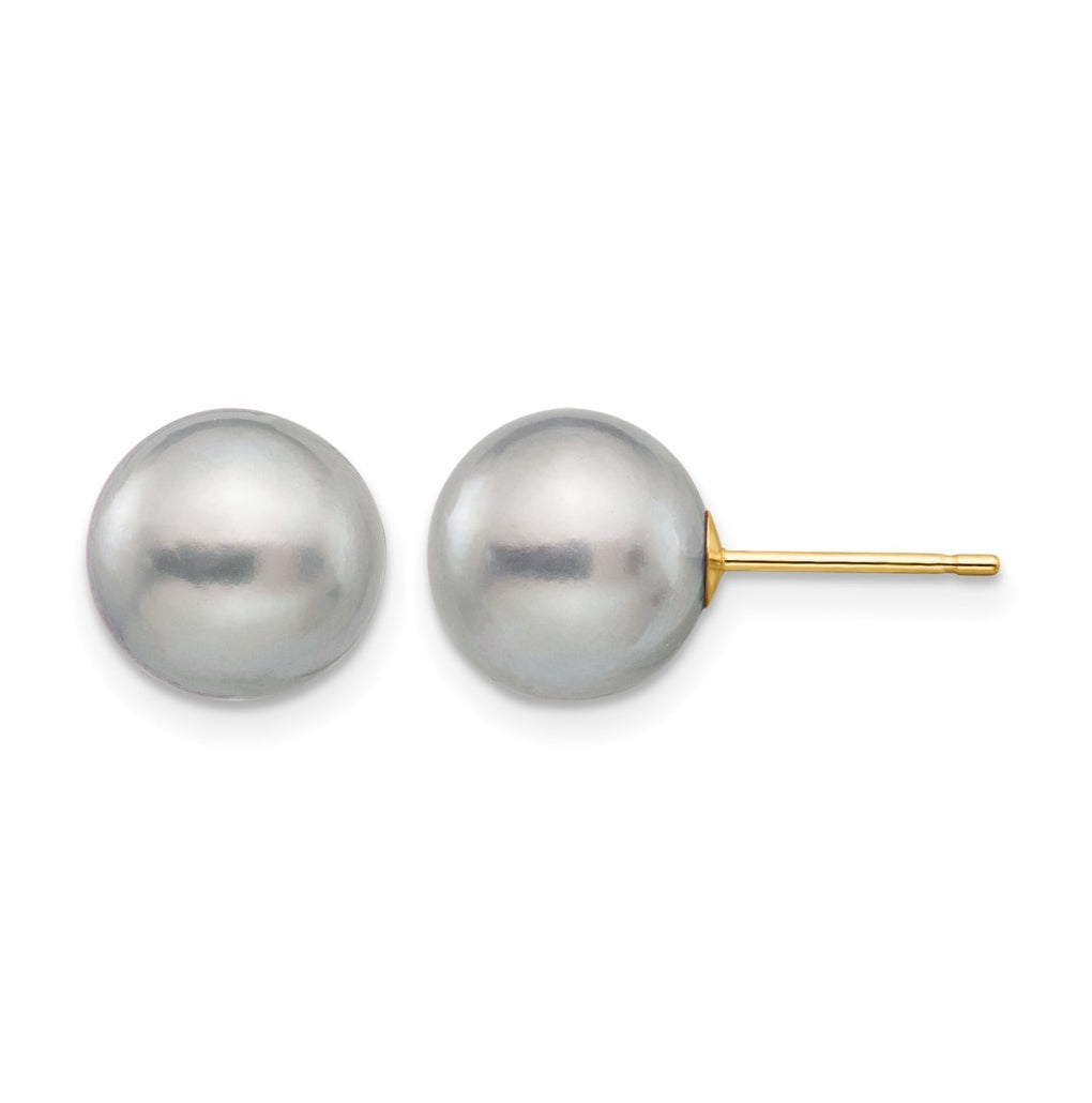 1/20 14K Gold Filled Round FWC Pearl Stud Post Earrings