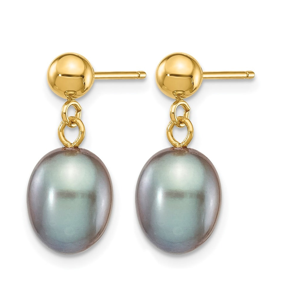 1/20 14K Gold Filled Rice FWC Pearl Post Dangle Earrings