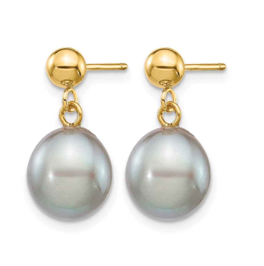 1/20 14K Gold Filled Rice FWC Pearl Post Dangle Earrings