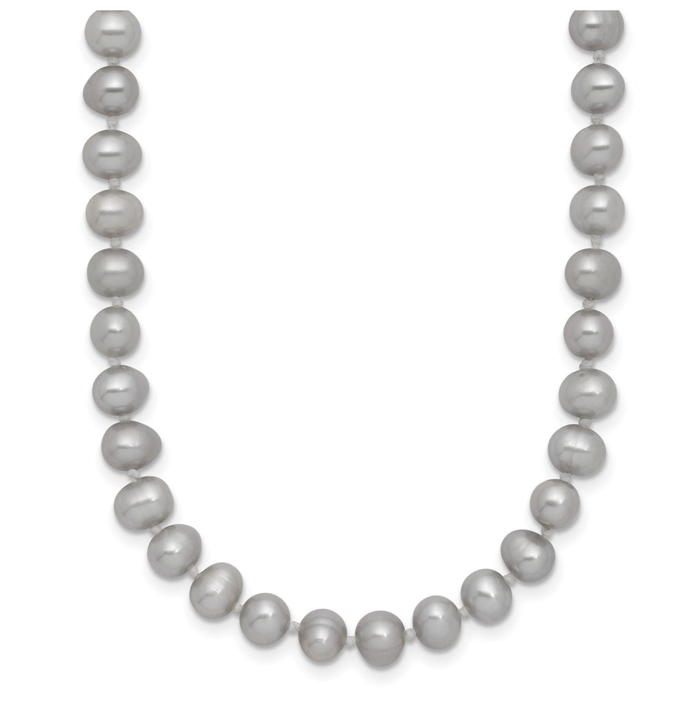 1/20 14K Gold Filled Near Round Grey FWC Pearl Necklace