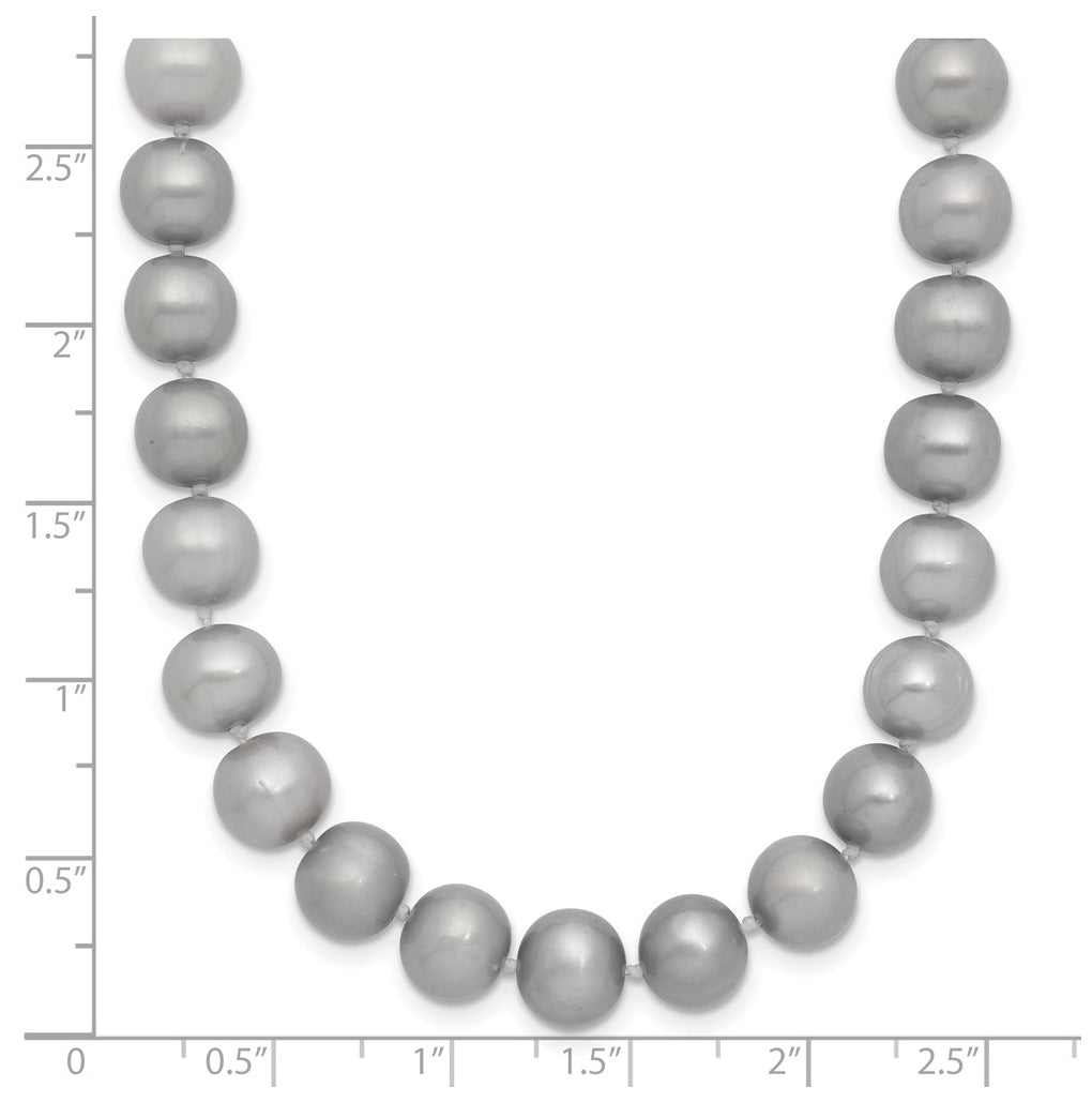 1/20 14K Gold Filled Near Round Grey FWC Pearl Necklace