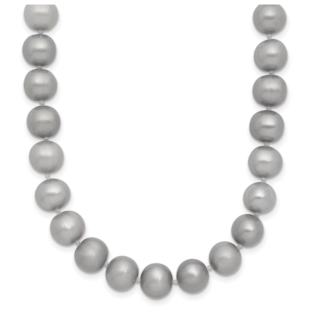 1/20 14K Gold Filled Near Round Grey FWC Pearl Necklace