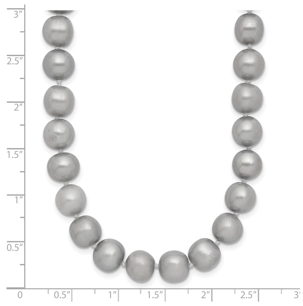 1/20 14K Gold Filled Near Round Grey FWC Pearl Necklace