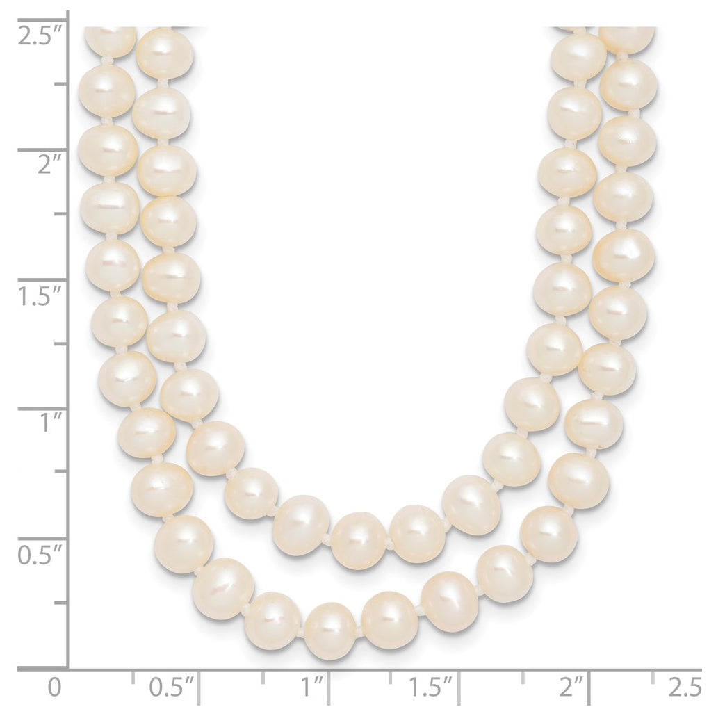 1/20 14K Gold Filled 5-6mm Near Rnd White Freshwater Culture Pearl 2-Strand 18in Necklace