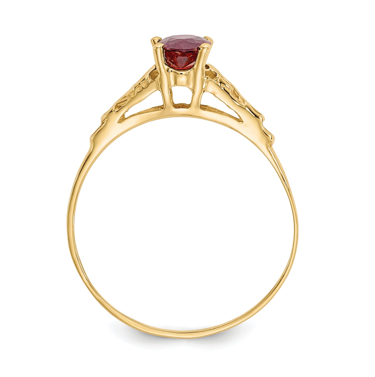 14K Yellow Gold Madi K Synthetic Garnet Ring